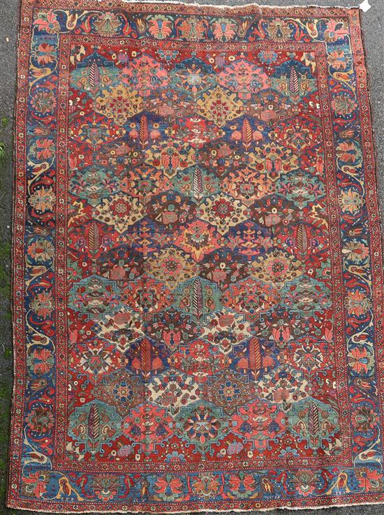 A Bakhtiari red ground carpet, 10ft 3 x 8ft.